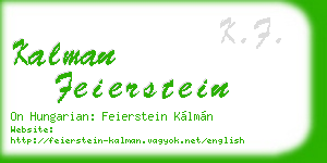 kalman feierstein business card